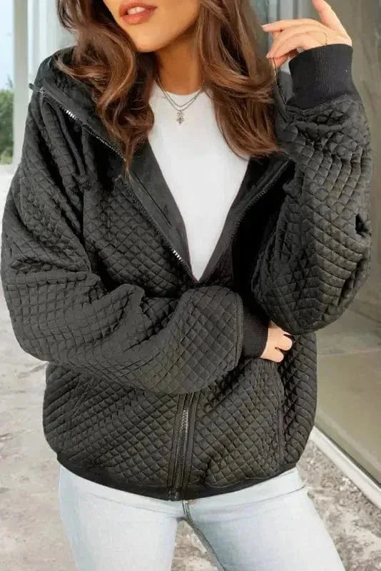 CozyQuilt Hooded Jacket – Side Pocket Comfort