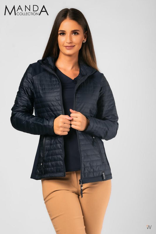 Dark blue quilted jacket