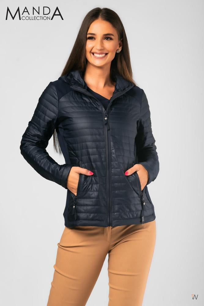 Dark blue quilted jacket