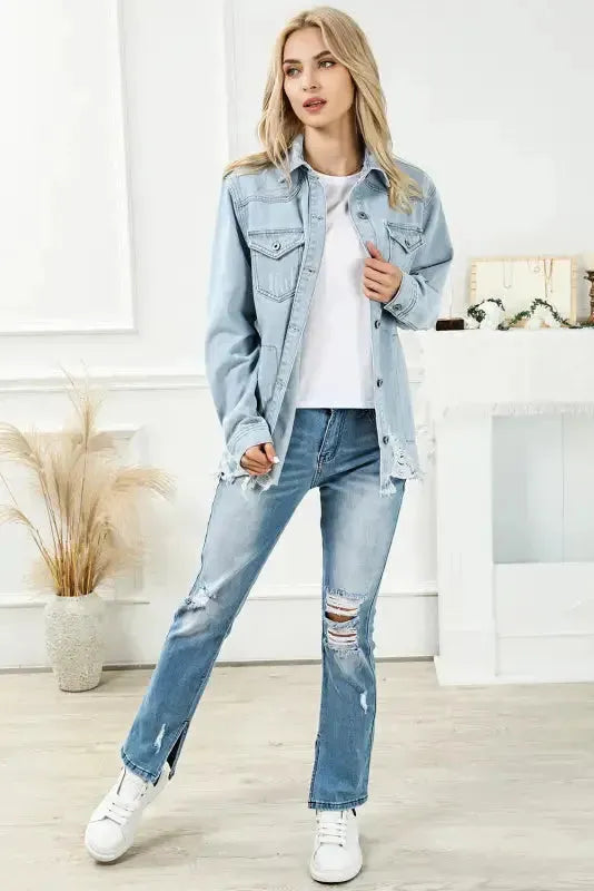 Azure Breeze Denim Jacket
