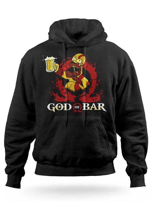 Felpa Con Cappuccio Homer Simpson God Of Bar-0