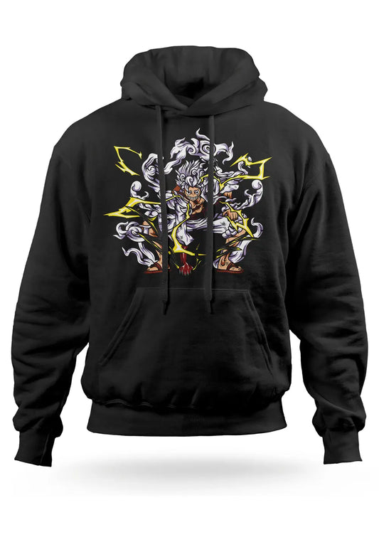Felpa con cappuccio Monkey D Luffy Rubber Gear 5 One Piece Anime-0