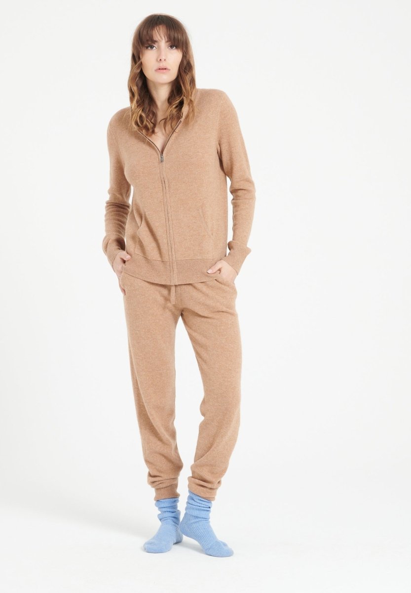 Sweat à capuche cachemire camel femme - LILLY 8